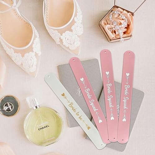 Miniatura 5 de PartyGifts&beyond Pulsera de silicona para despedida de soltera, pulsera de silicona colorida con escala para regalos de dama de honor