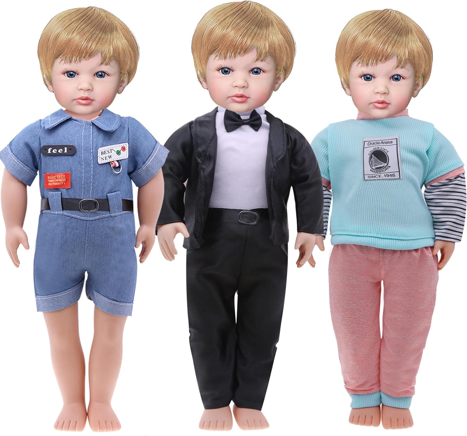 Fashion 16 Inch Boy Doll Clothes Casual Wear Plaid Jacket Pants Sportswear Outfits with Tuxedo Suits for 16" Doll Accessories