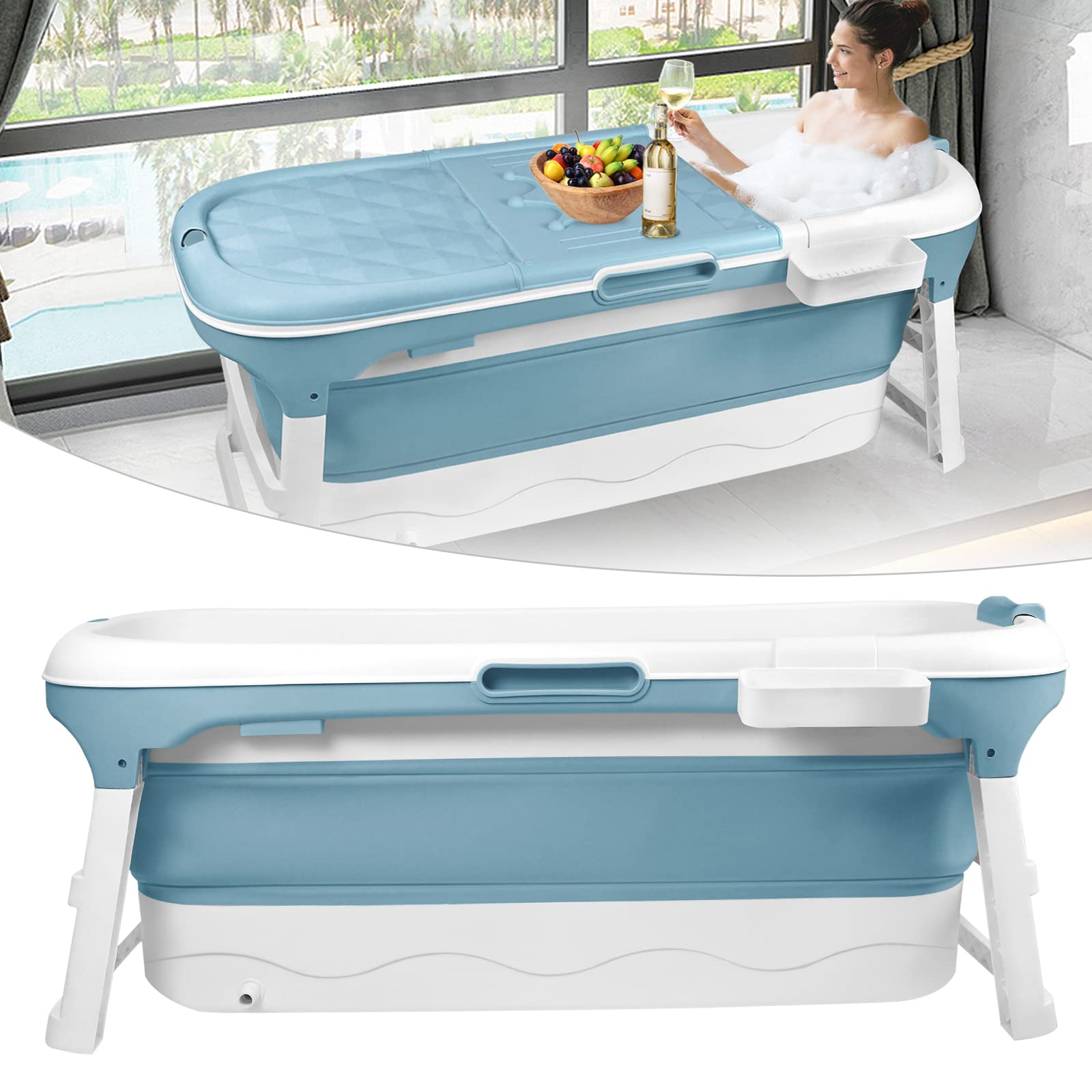 Vasca Doccia Portatile Ice Bath Vasca Da Bagno Pieghevole Schwänlein Per Adulti E Bambini - 70x65 Cm, Portatile, Per Sauna E Bagno Freddo Vasca Ghiaccio Spa Doccia Pieghevole