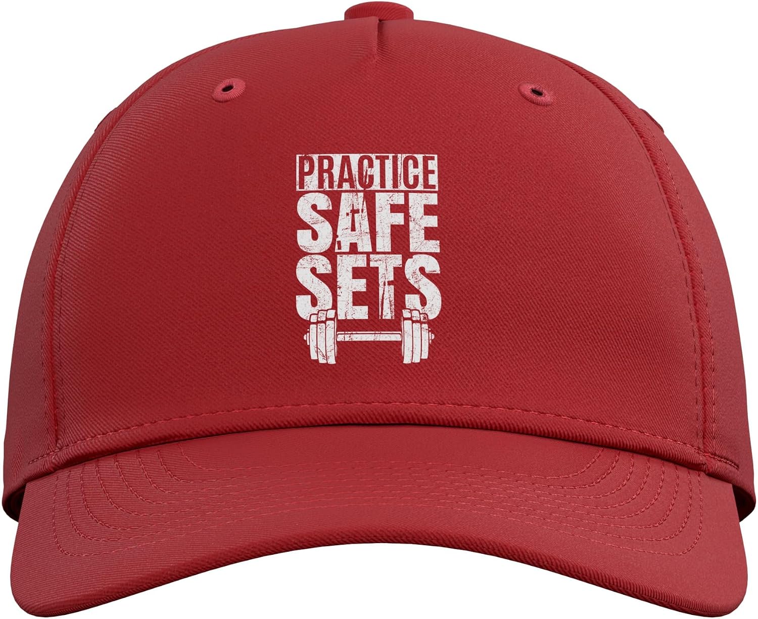 Funny Practice Safe Sets - Weight Lifting Adjustable Baseball Hat image 2