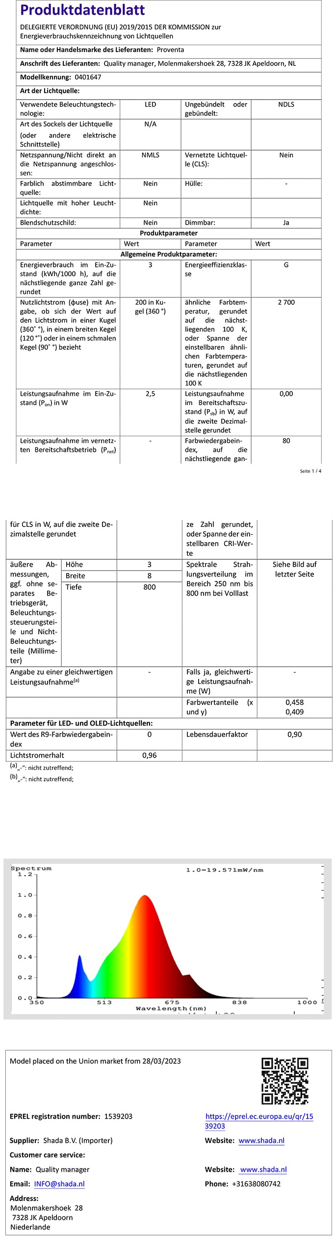 Proventa LED-Treppenstufenbeleuchtung für 15 Stufen dimmbar 22W warmweiß