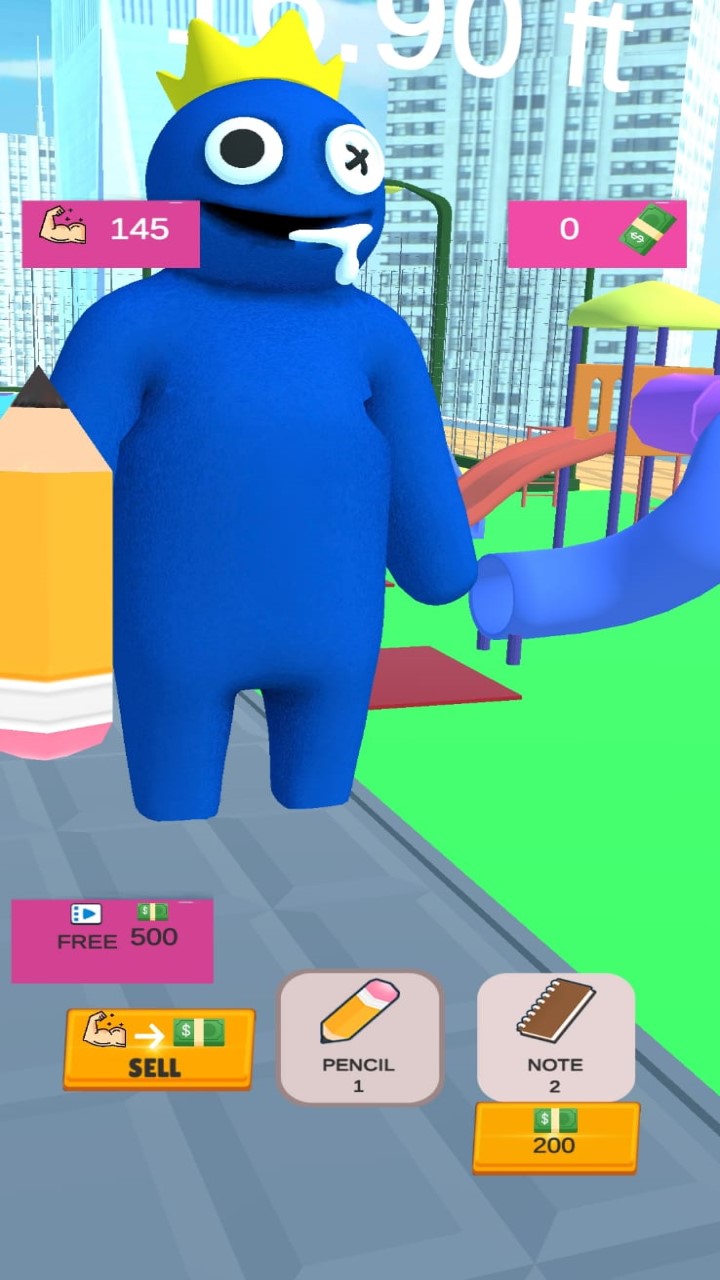 Real Blue Lift Weight Game and Fun Simulator Game Weight Lifting hero