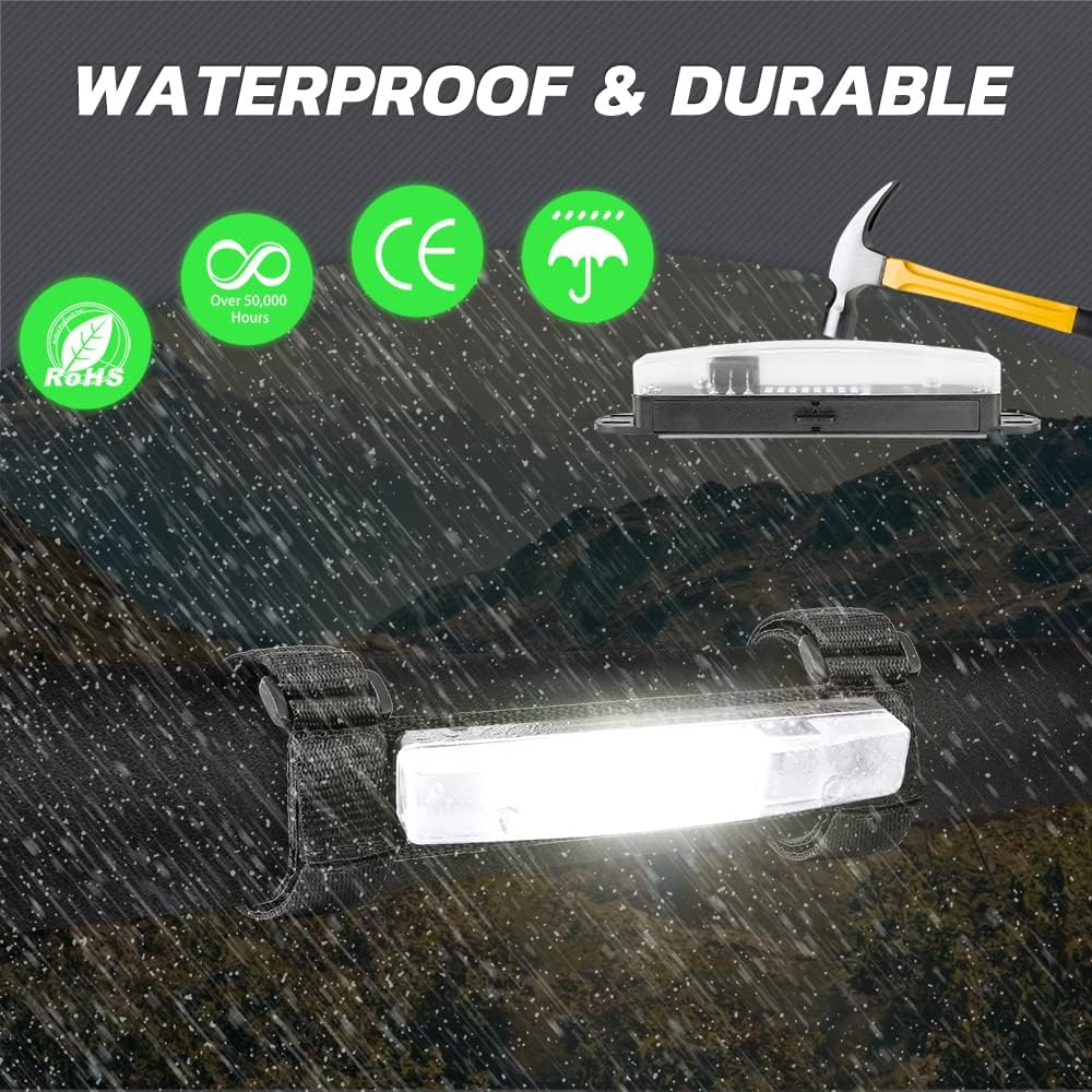 UTV Dome Light, Lumimotor UTV Interior Dome Light Universal Roll Bar Cage Mount Lights for Ranger General Defender Commander Pioneer Talon Yamaha Kawasaki - White/Green (2 Pack)