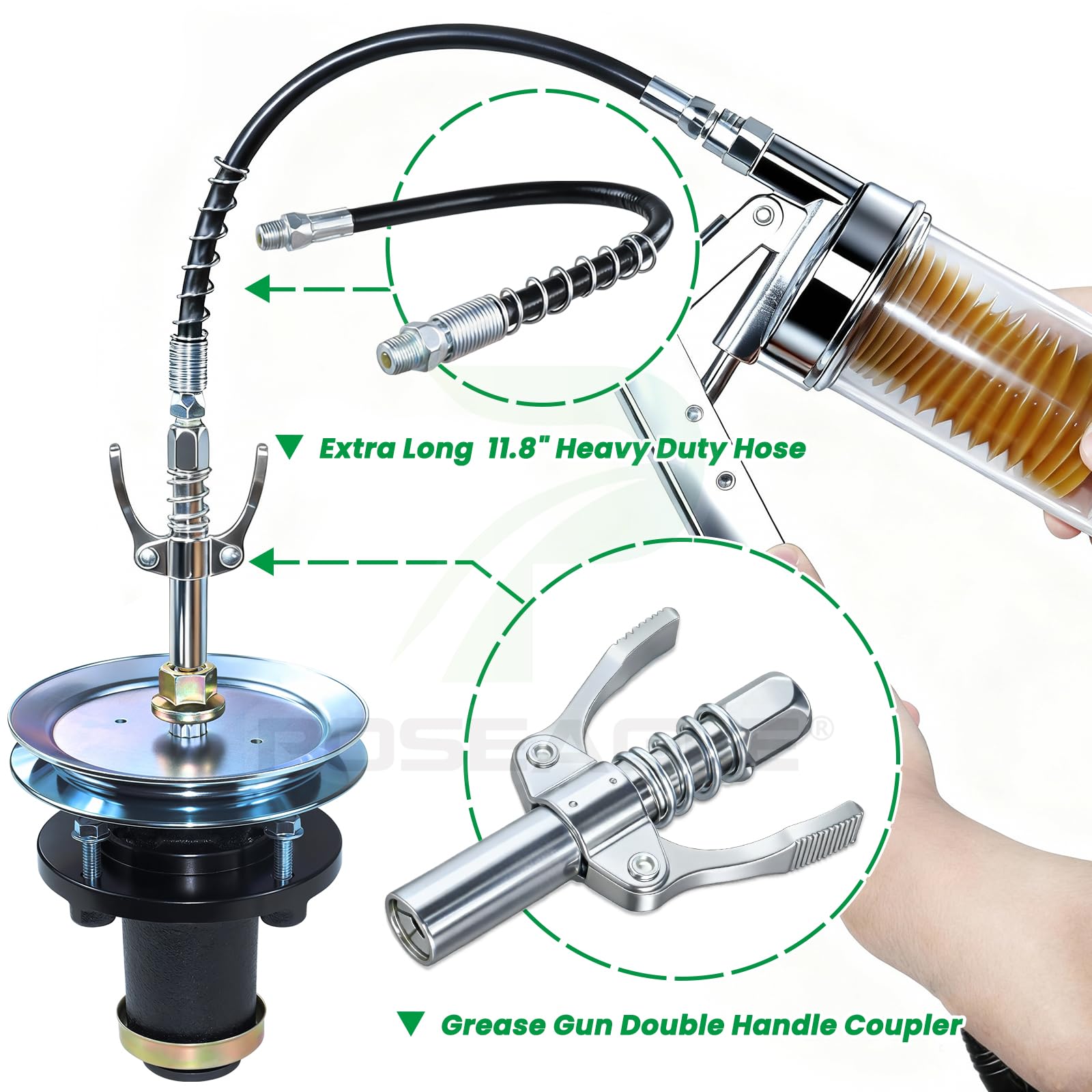 Paquete de 3 539131898 kit de montaje de husillo para cortacéspedes Husqvarna de 61 pulgadas | Reemplaza el husillo Husqvarna 539131898, 539113300 para husillo Husqvarna MZ61, MZT61, MZ6128, FD 61, MZ 6128 ZT, MZT 61 BF