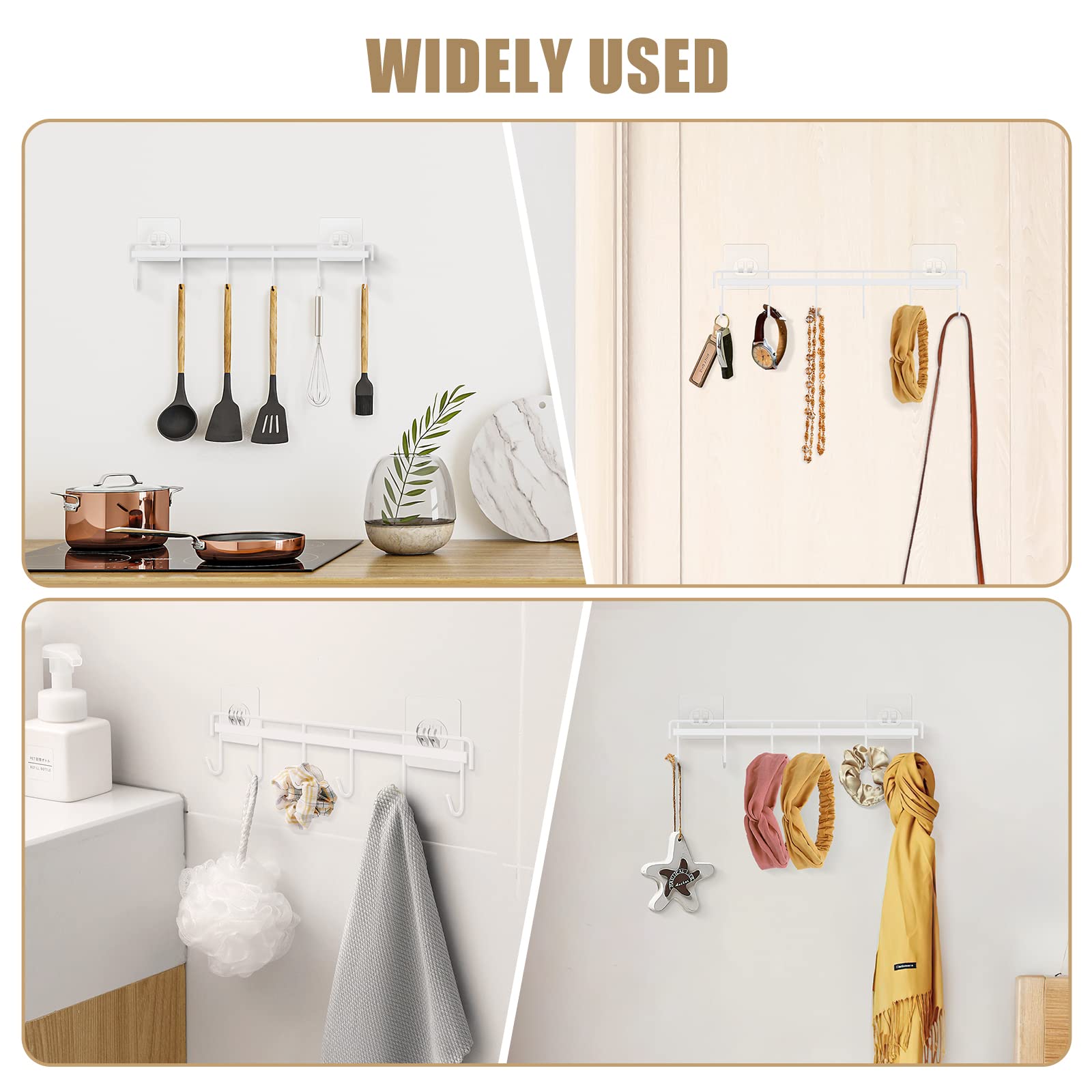 Kitchen Utensil Hanger - Wall Mounted Rack -6