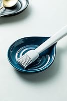 Vista 4 de Soporte para cucharas, soporte de cuchara de cerámica para encimera de cocina, cocina de granja, soporte grande para utensilios para cucharas, Azul