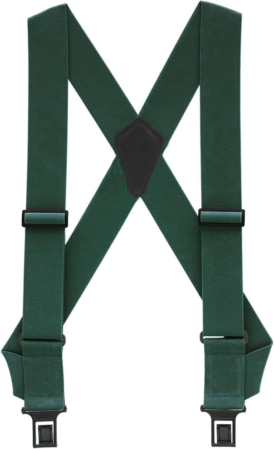 Suspender Store Side Clip Belt Suspenders for Men and Women 2 Inch Wide X-Back Leather Crosspatch Heavy-Duty Belt Clips