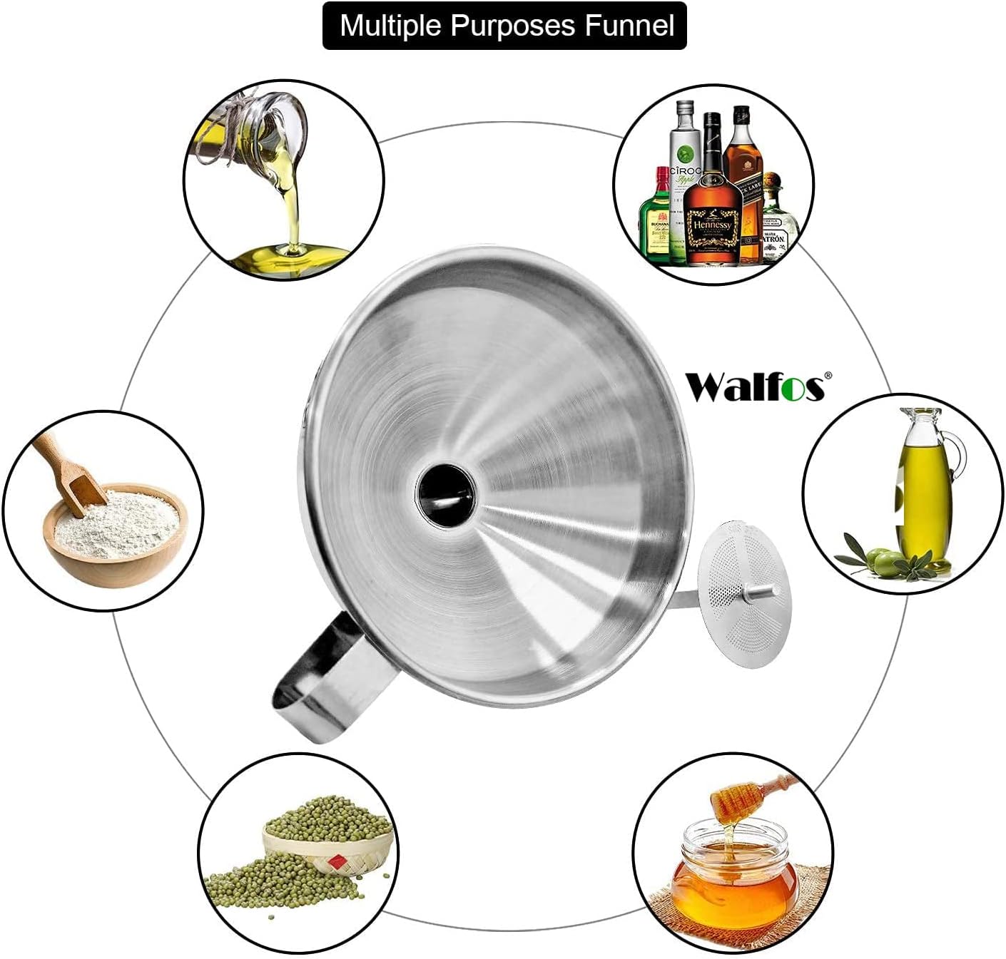 Walfos Stainless Steel Funnel Set - Image 7