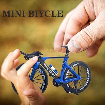 HIULLEN 1:10 Mountain Bike Model Toy, Finger Bicycle Ornaments, Miniature Bike, Mini Bend Model (Green