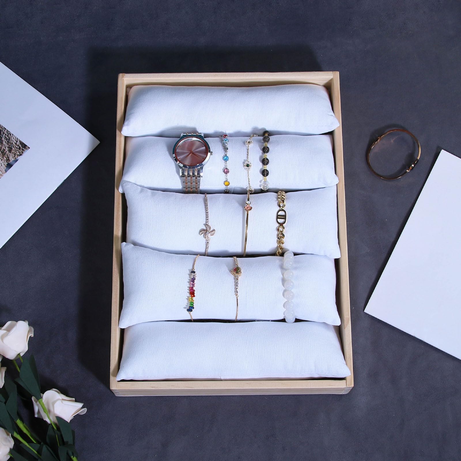 Espositore regolabile per gioielli, comodo supporto per collana e vassoio per orologi per gli amanti dei gioielli, perfetto per collane, bracciali e accessori