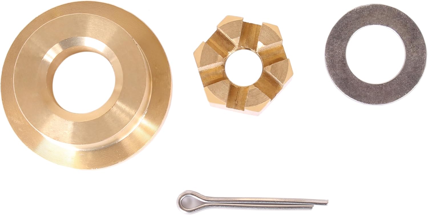 SouthMarine Boat Engine 90501-ZW9-000 Thrust Washer, 90301-ZV4-000 Castle Nut, 90513-921-000 Spacer, 90758-ZV4-000 Split Pin for Honda 8HP 9.9HP 15HP 20HP Outboard Motor Propeller Hardware Kit