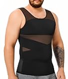 Mens Compression Shirt Body Shaper Slimming Shirt Plus Size Gynecomastia Compression Tank Top