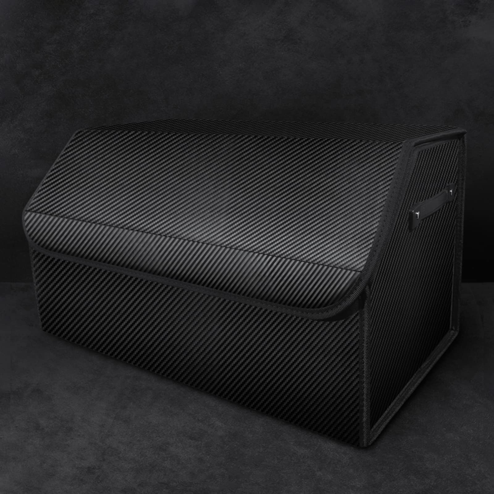 Ergocar Organizzatore per bagagliaio da auto antiscivolo, pieghevole borsa per baule di alta qualità con coperchio, organizer per bagagliaio con manico resistente per auto/SUV/camion (medio)