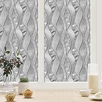 Vista 7 de Película decorativa de vidrio, película de privacidad para ventanas, película decorativa para ventanas, adherencia estática, película de vidrio