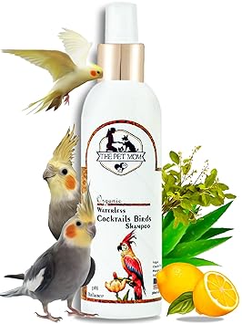 Organic Waterless Dry Bath Cocktails Bird Shampoo | Fresh Fragrance, Cleanse, Conditioned, Soft & Smooth Coat | Easy To Use Spray For All Bird Breeds 200 Milliliter