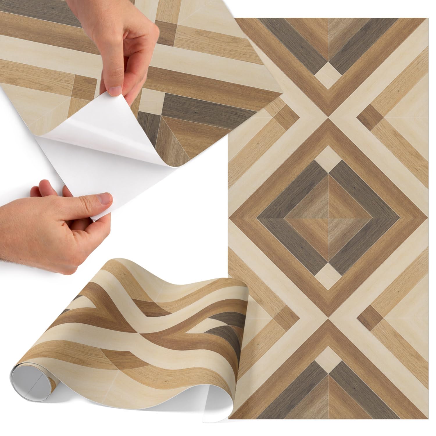 Revêtement autocollant mosaïque de Holz décoratif fini mat