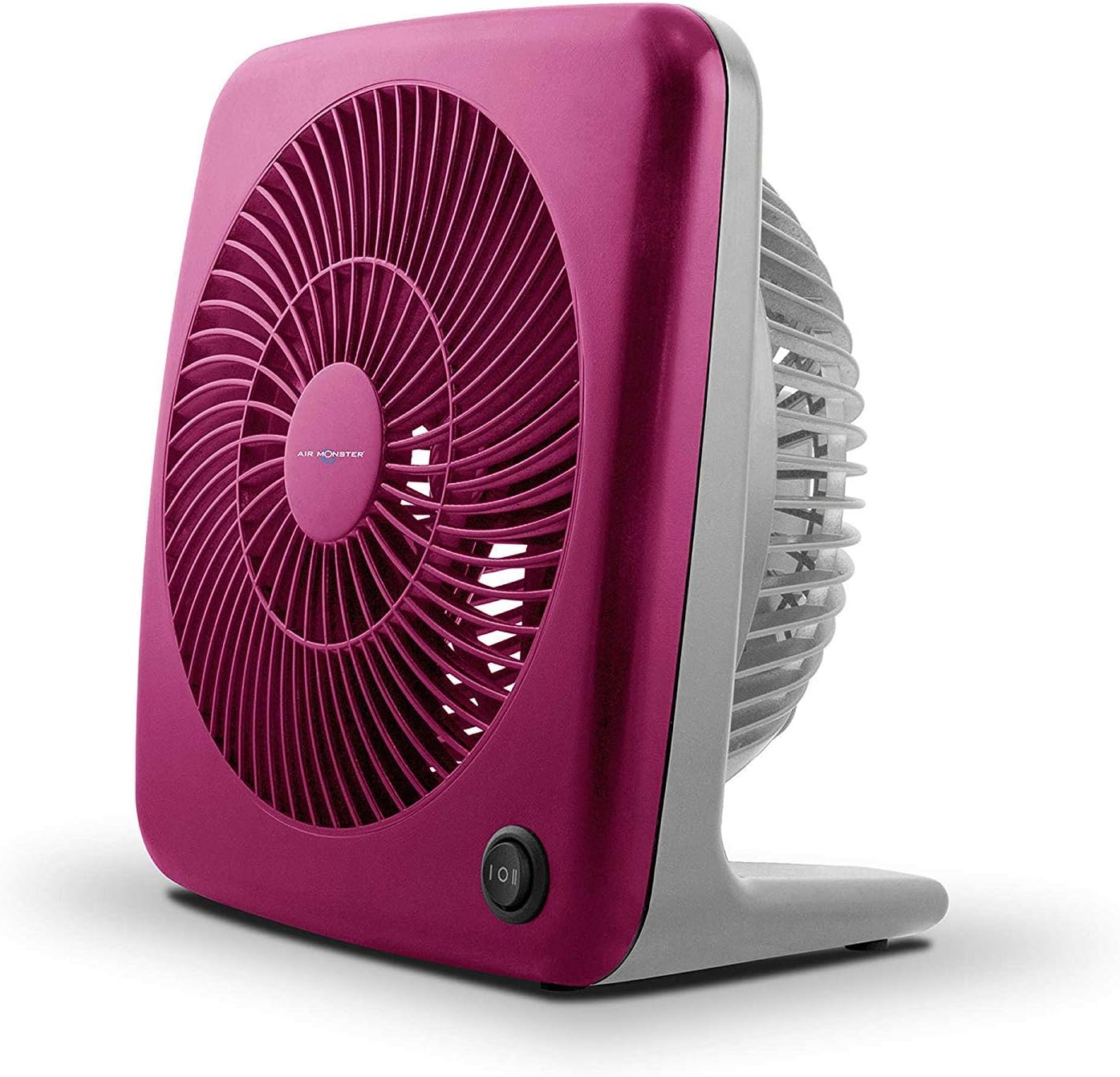 Air Monster Personal Table Fan 7" AC Corded Power 2-Speed Control (Pink)