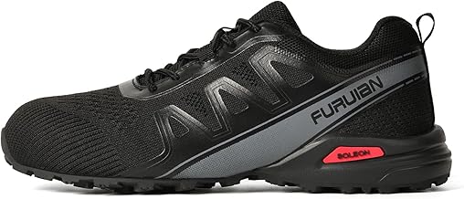 Furuian Steel Toe Sneakers for Men Slip-Resistant Safety Work Shoes for Men Lightweight Comfortable Mens Steel Toe Tennis Shoes Casual Work Sneakers