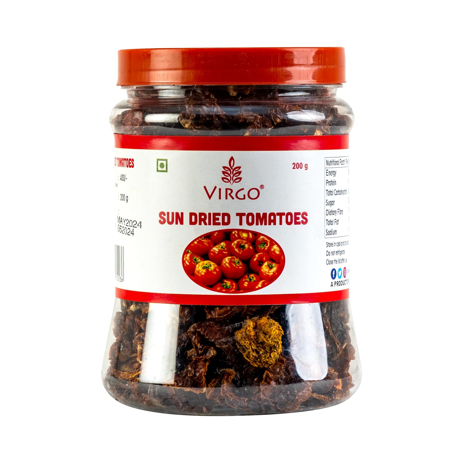 Virgo Sun Dried Tomatoes, Use for Salads, Pasta, Soup, Humus, Pizza, Toast Enhance, Burger, Stew and More, Natural Sun Dried Tomato 200g-picture-10