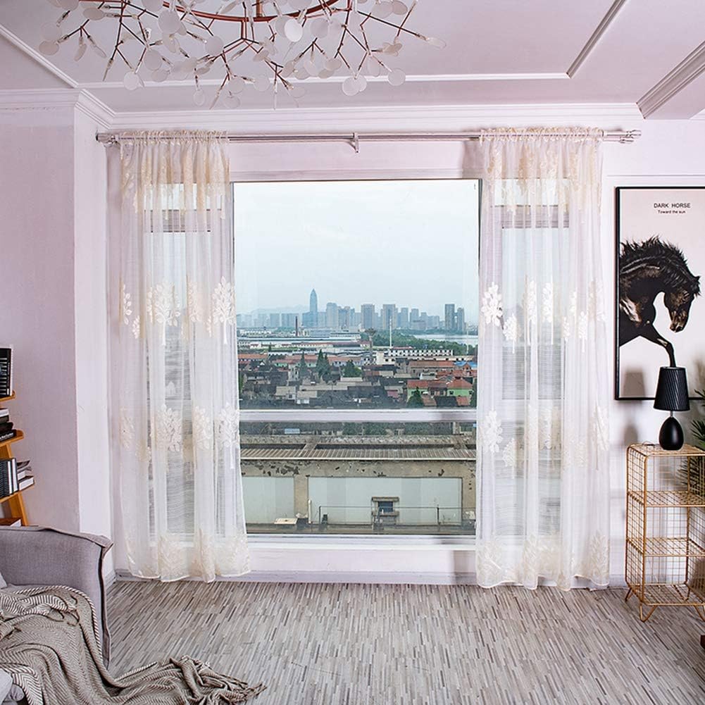 Tendina Da Cucina Rustica | Corta A Quadretti Con Fiori E Pizzo - Larghezza 150 Cm - Foto 6