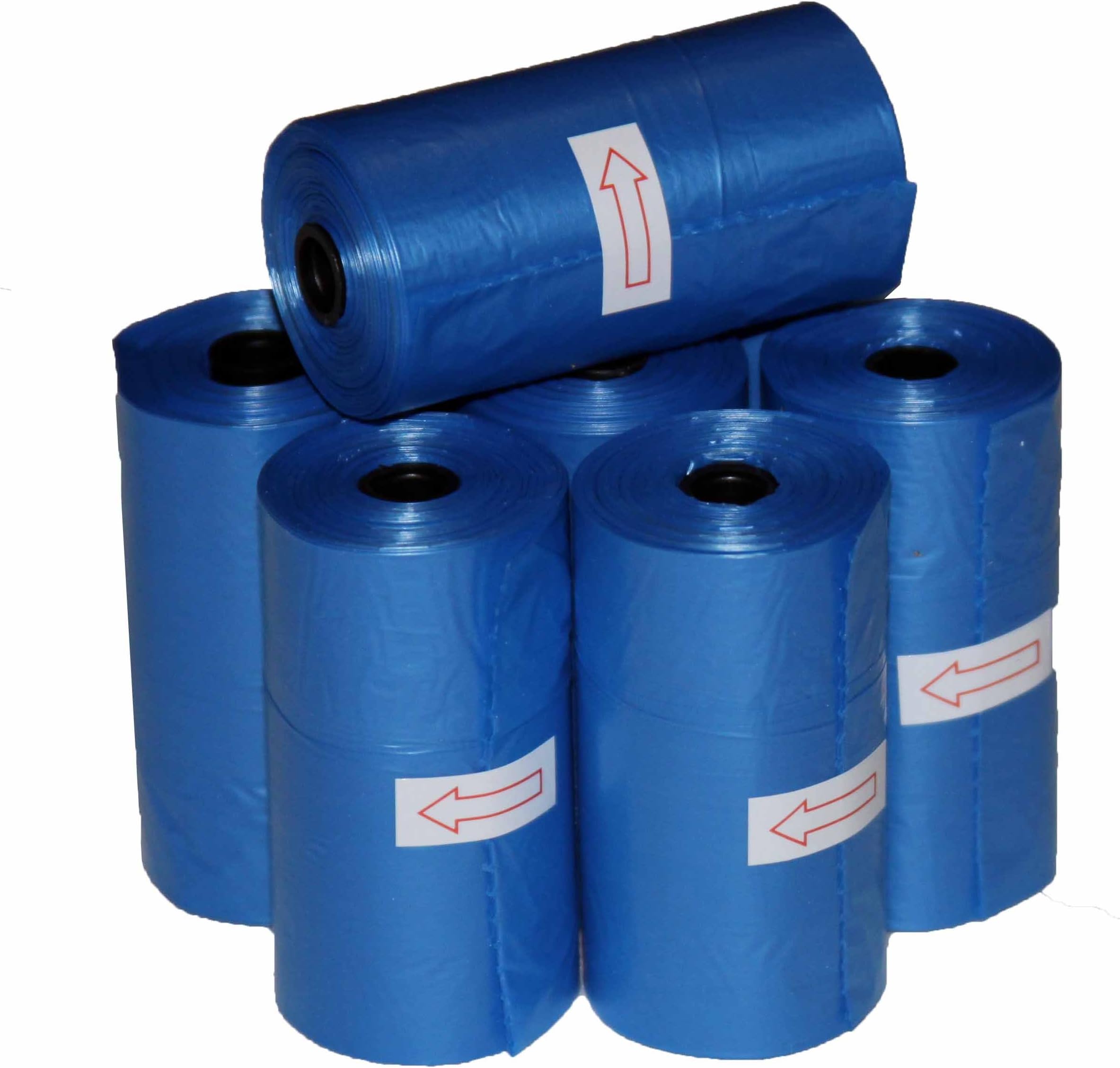 Petoutside 1020 Dog PET Waste Poop Bags 51 Blue Refill Rolls with Plastic Core Plus Free Dispenser
