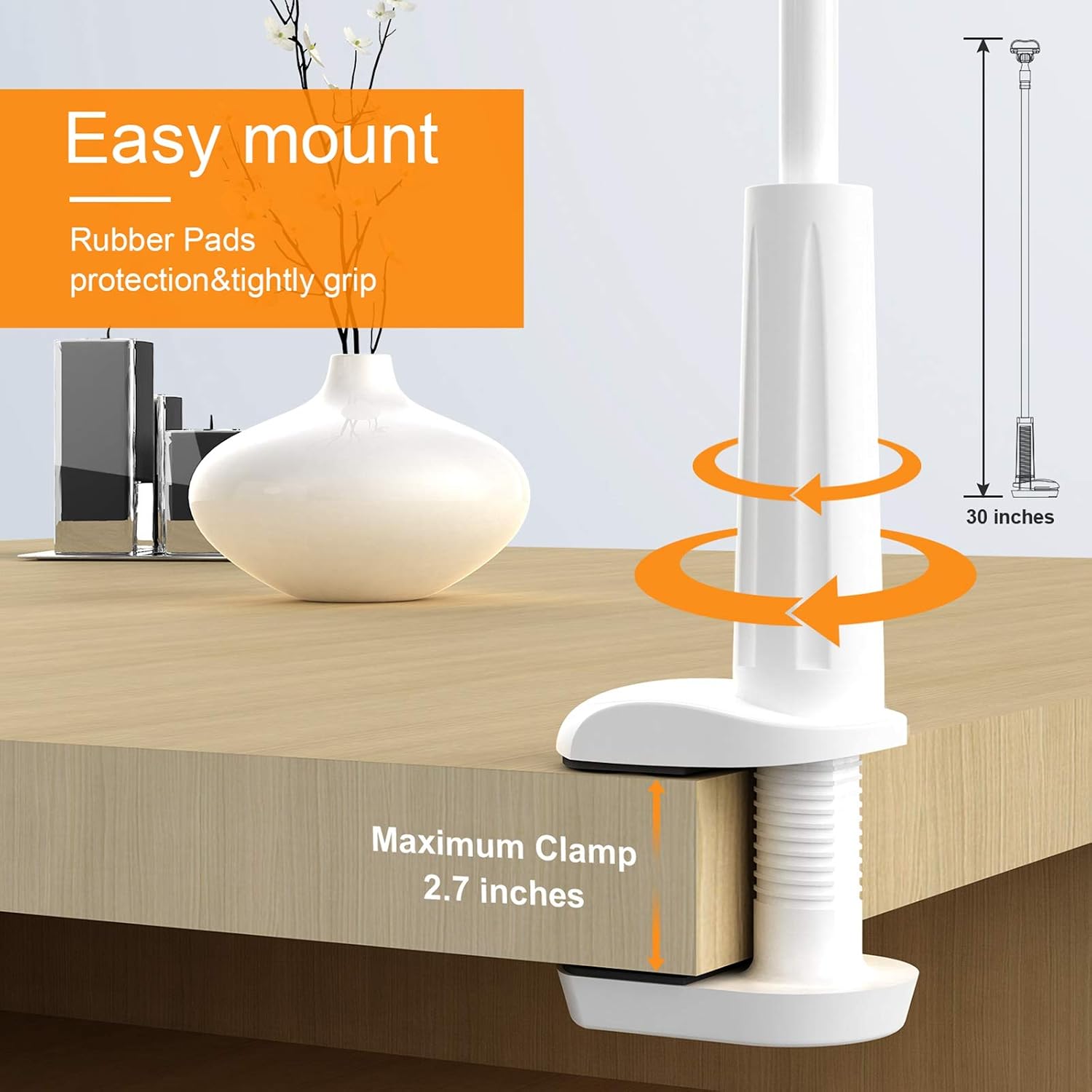 SHAWE Phone Holder Bed Gooseneck Mount - Flexible Arm 360 Mount Clip Adjustable Bracket Clamp Stand Compatible with Cell Phone 11 Pro XS Max XR X 8 7 6 Plus 5 4, Samsung S10 S9 S8 for Bedroom Desk