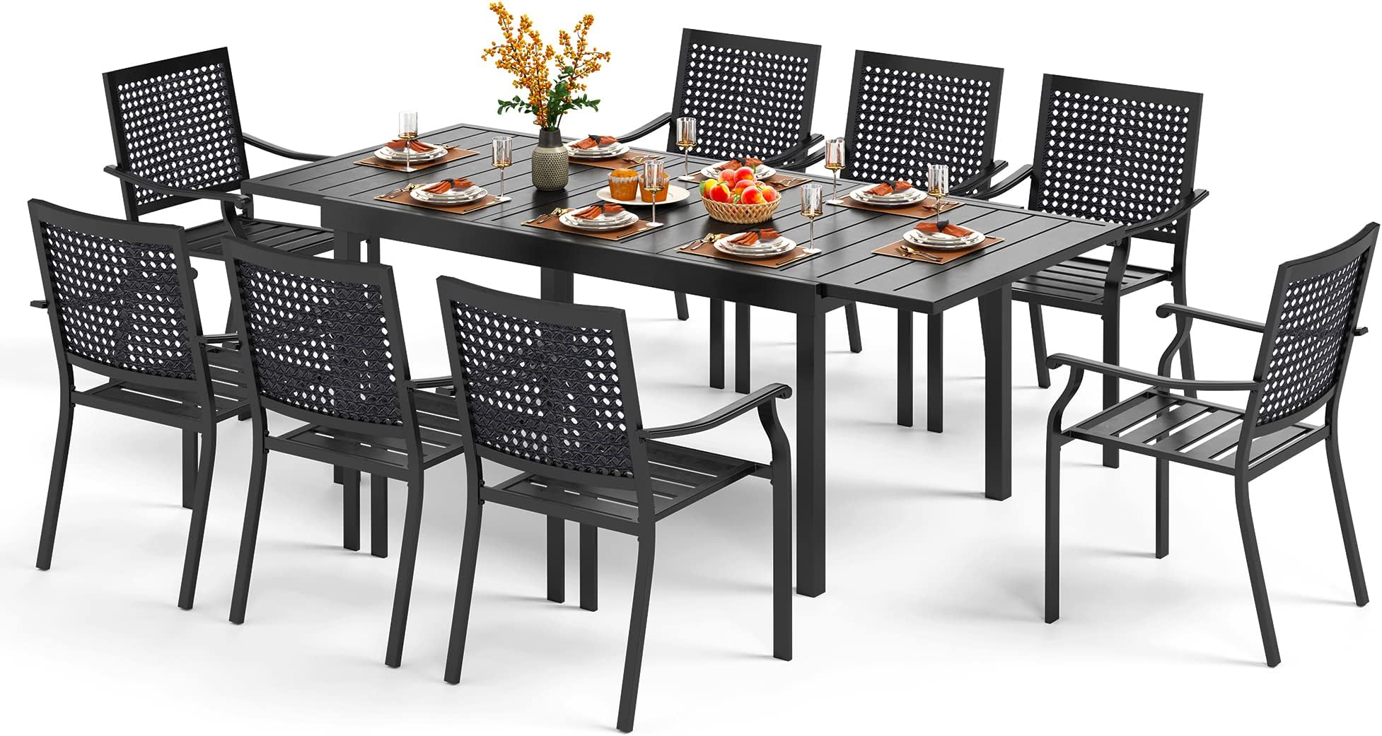 Soleil Jardin 9Piece Outdoor Patio Dining Set, 59" 83