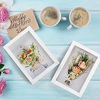 Vista 5 de Hacaroa 6 Pack 4 x 6 Inches Shadow Box Frame, Small Wood Frame Memory Display Cases,1.2in Depth Picture Frame Case for Dried Flowers, DIY Craft