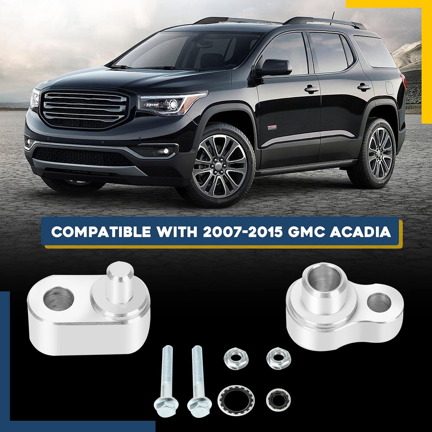 BLACKHORSE-RACING Rear Air A/C Block Off Kit Compatible with 2007-2015 GMC Acadia w/Dual Bolts