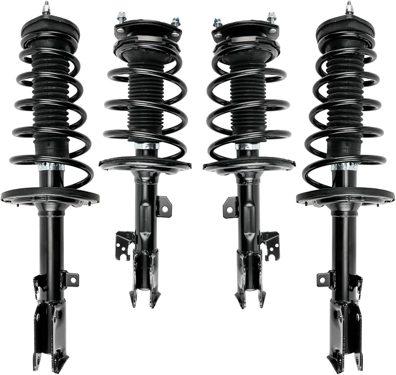 Kit de 4 conjuntos completos de amortecedor e mola Torchbeam dianteiros e traseiros para Toyota Camry e ES330 2004–2006