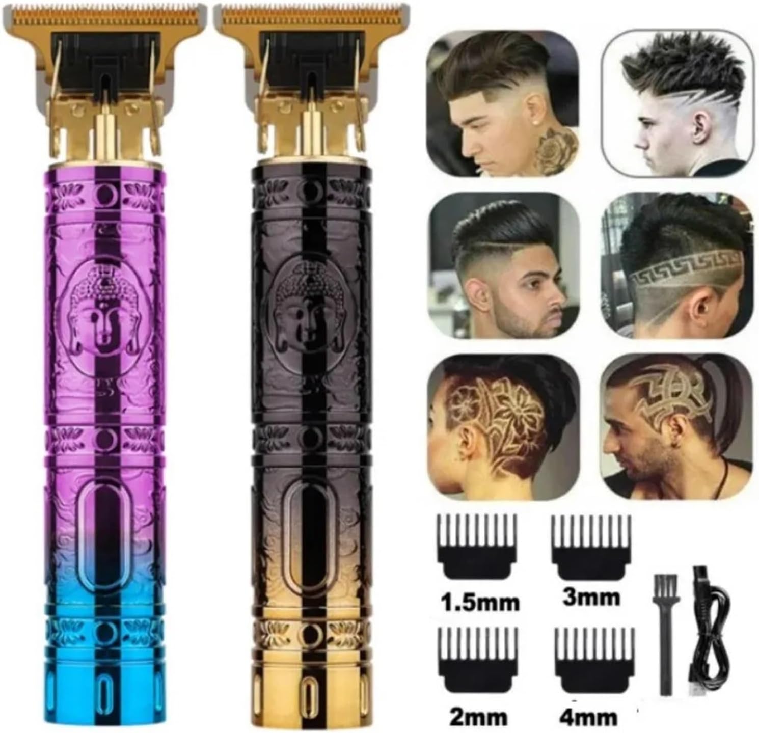 Hair Cutting Machine Hair Clippers Rechargeable Beard Shaver Professional Electric Hair Trimmer for Men Barber(ZL Buddha-no Box)