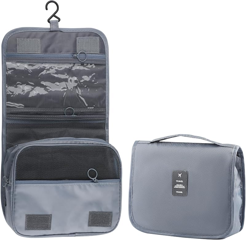 Necessaire suspensa Motroce para viagem, organizador de cosméticos, cinza