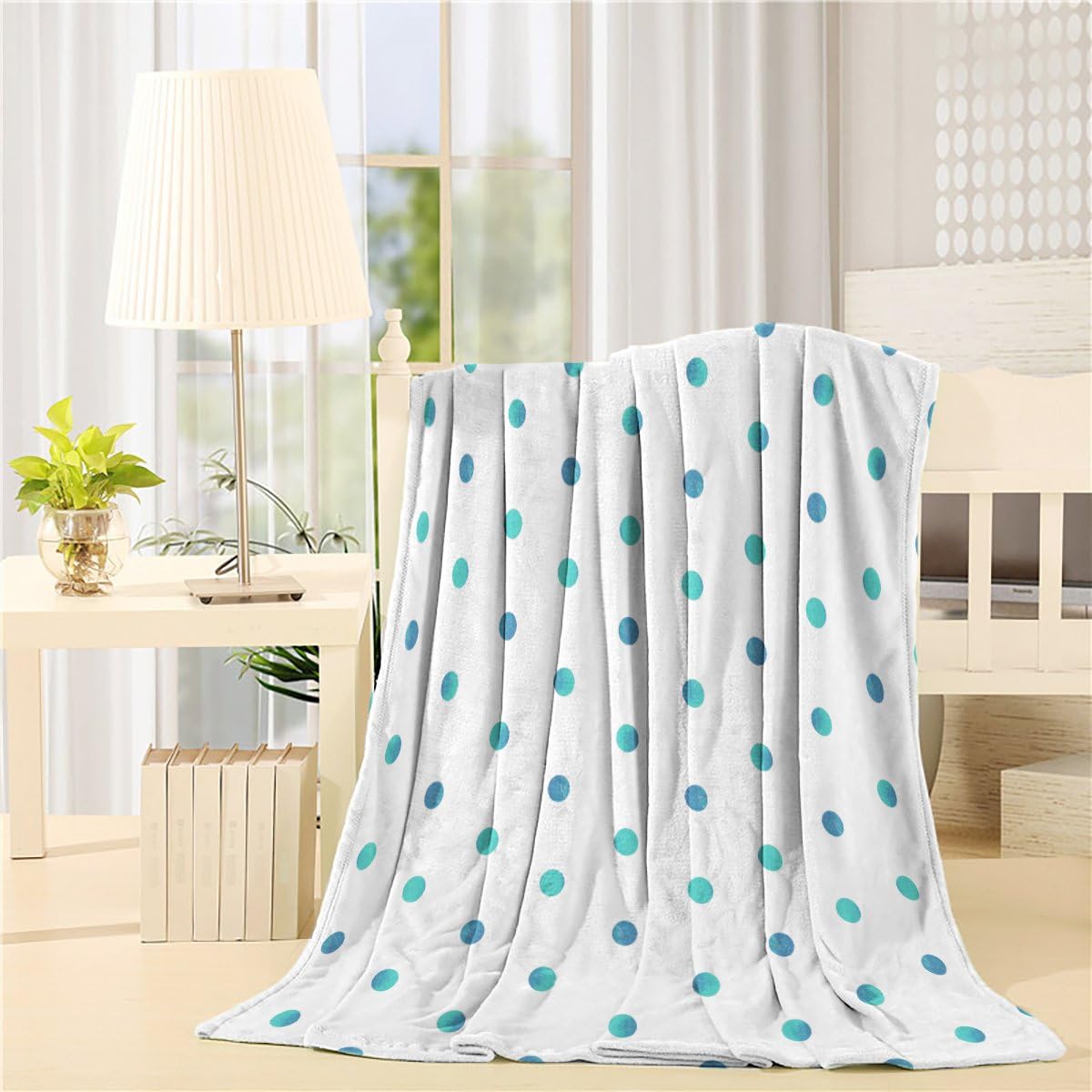 Fleece Blanket Art Illustration of Watercolor Polka Dot