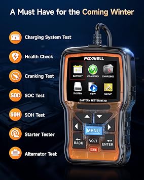 FOXWELL NT630 Plus ABS SRS Airbag Scanner Auto Bleeding with BT301 Car Battery Tester