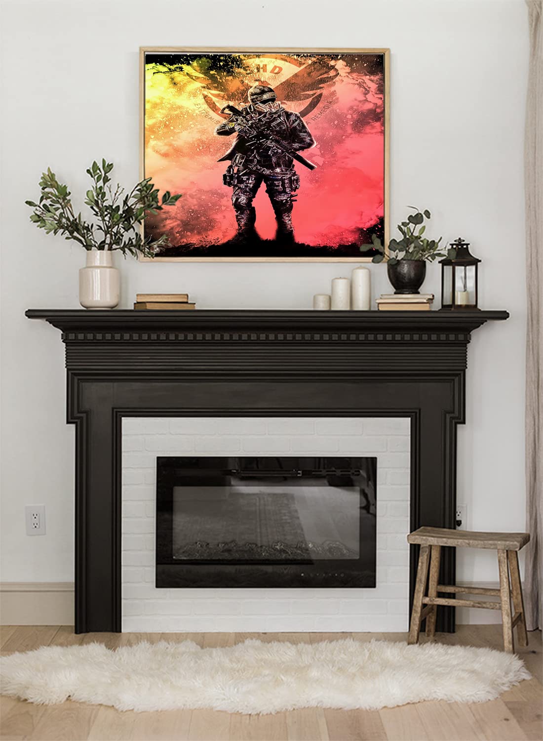 Xtreme Skins Designs Print Wooden Floater Framed Canvas Wall Art Decoration Poster (14x14 Inch) - Soul Of The Dark Zone