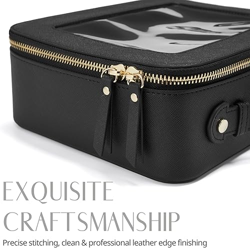 Miniatura 8 de Popvibe - Estuche transparente con cremallera, portátil, compacto para automóvil o viaje para maquillaje, cosméticos, artículos de aseo o esenciales