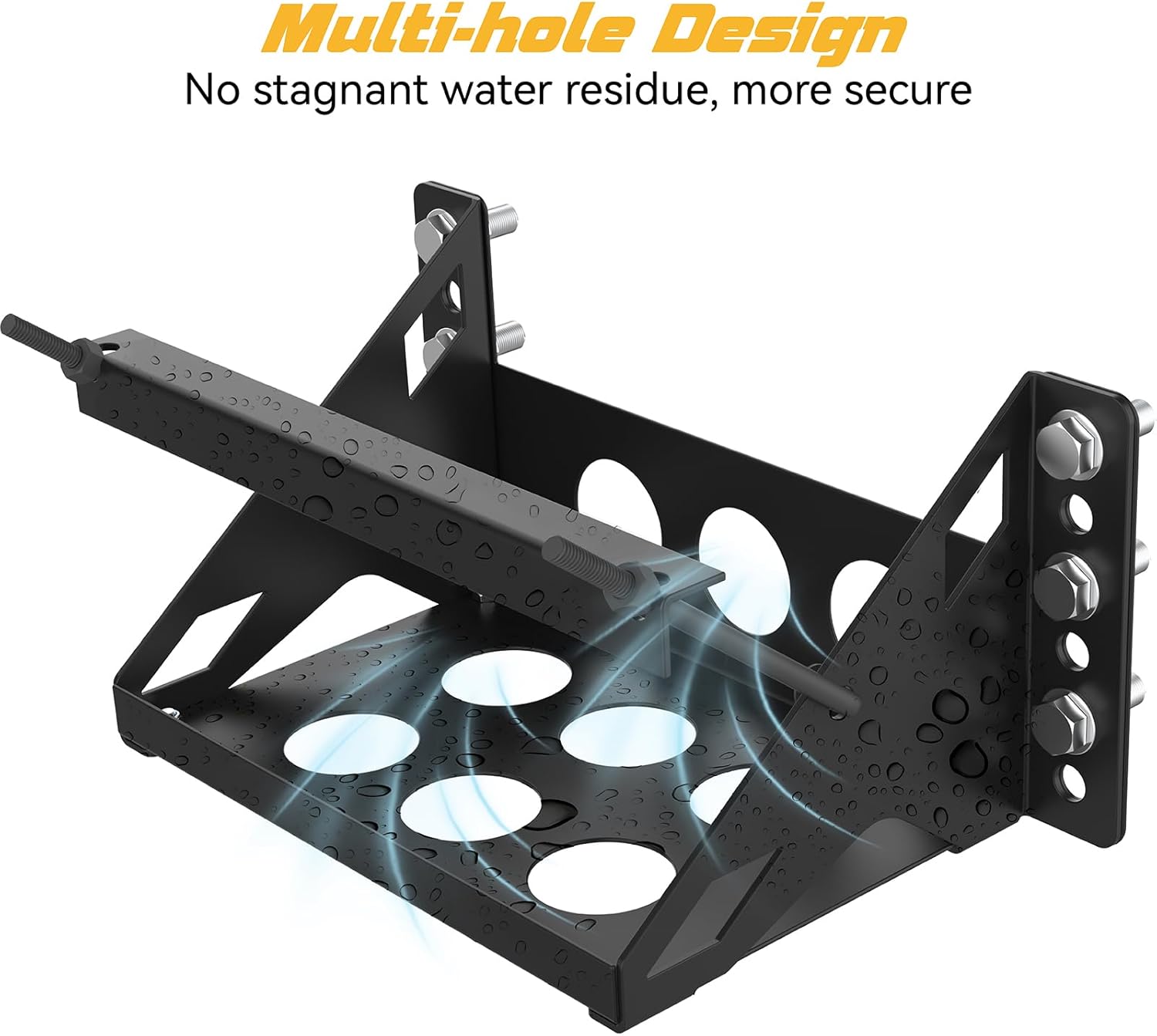 Metal Steel Battery Mounting Box Tray Bracket DIY,Easy Bolt-In Battery Tray,Overall Length - Fits up to a 10.63” × 7.06” × 7.5” Battery, Anti-corrosion, No Rusting