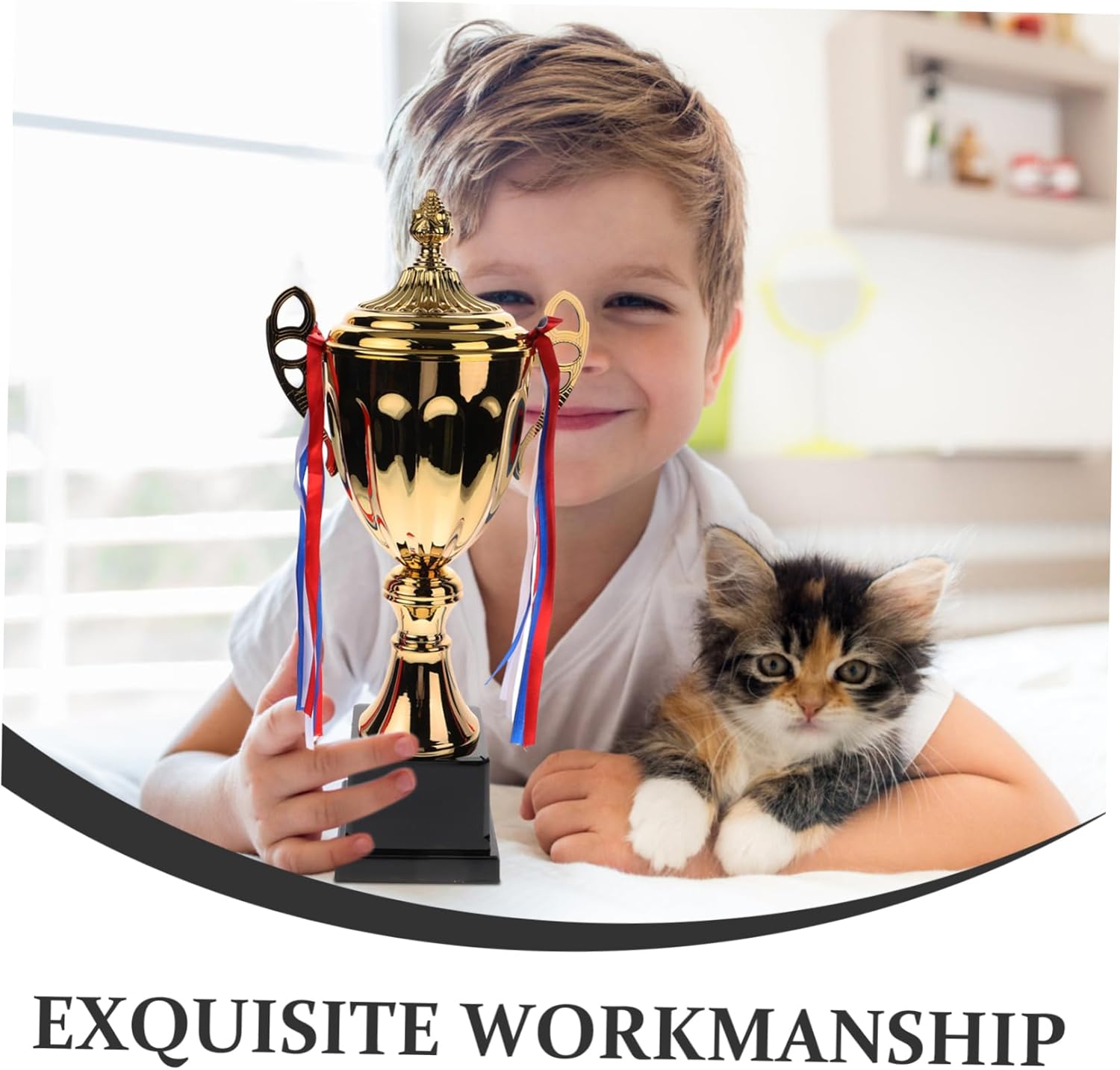 Competitions Soccer Trophy Cup Metal Award for Sports Match Game Ceremony Honor Trophy