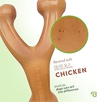 Vista 2 de Benebone Wishbone - Juguete masticable duradero para perros para masticadores agresivos, fabricado en Estados Unidos, grande, sabor a pollo real