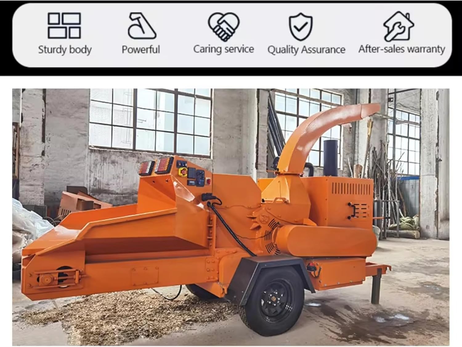 Forestry Mulcher for Tractor, Heavy Duty Wood Chipper for Brush Clearing, Stump & Limb Reduction, 6 Inch Wood Chipper Shredder for Rural Property & Agricultural Tasks