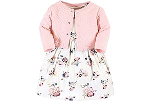 Adorable & Warm Girls' One-Size Quilted Cardigan and Dress