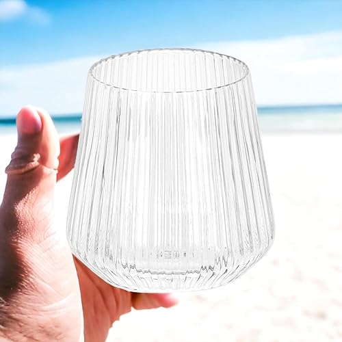 Miniatura 5 de 18 vasos de plástico irrompible sin tallo, para vino, champán, whisky, elegantes, duraderos, desechables, para interiores y exteriores, ideal para