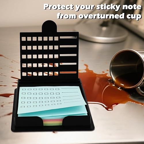 Miniatura 4 de Plantilla de notas adhesivas con nota adhesiva, 2 pulgadas, autoadhesiva, soporte para notas, clip con almohadilla de plantilla, soporte de línea,