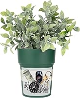 Vista 11 de Maceta con compartimento oculto seguro y secreto, ocultador de llaves secretas, oculta una caja fuerte secreta para llaves (negro 2)