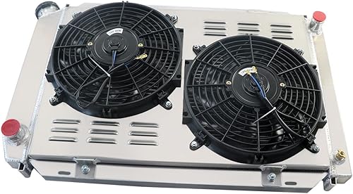 Miniatura 4 de Radiador de aluminio completo CC138 para Ford Mustang GT LX SVT Foxbody Thunderbird y Mercury Capri Cougar y Lincoln Continental Mark VII 5.0L V8,3