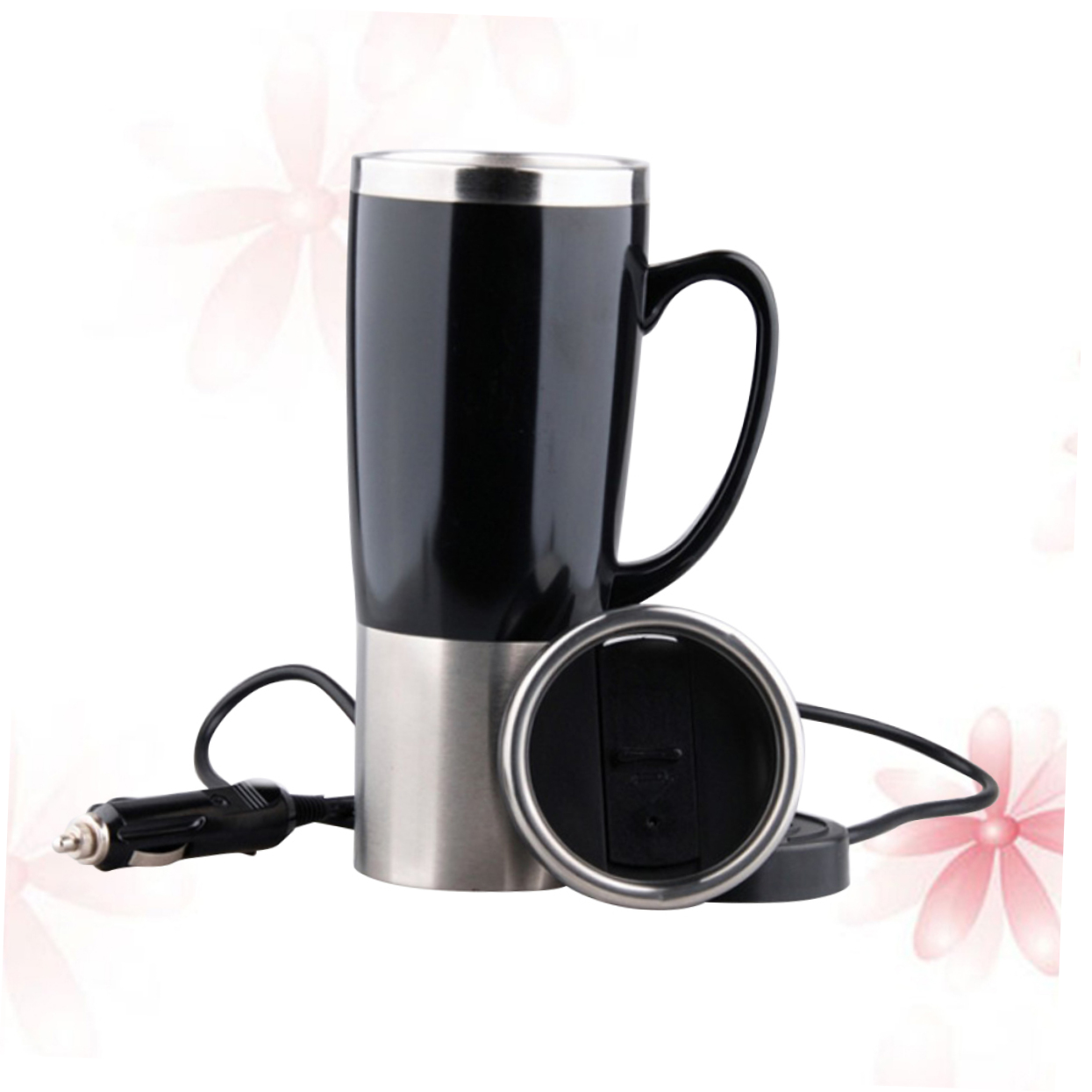 Hervidor eléctrico de auto 12V acero inoxidable miniatura 7