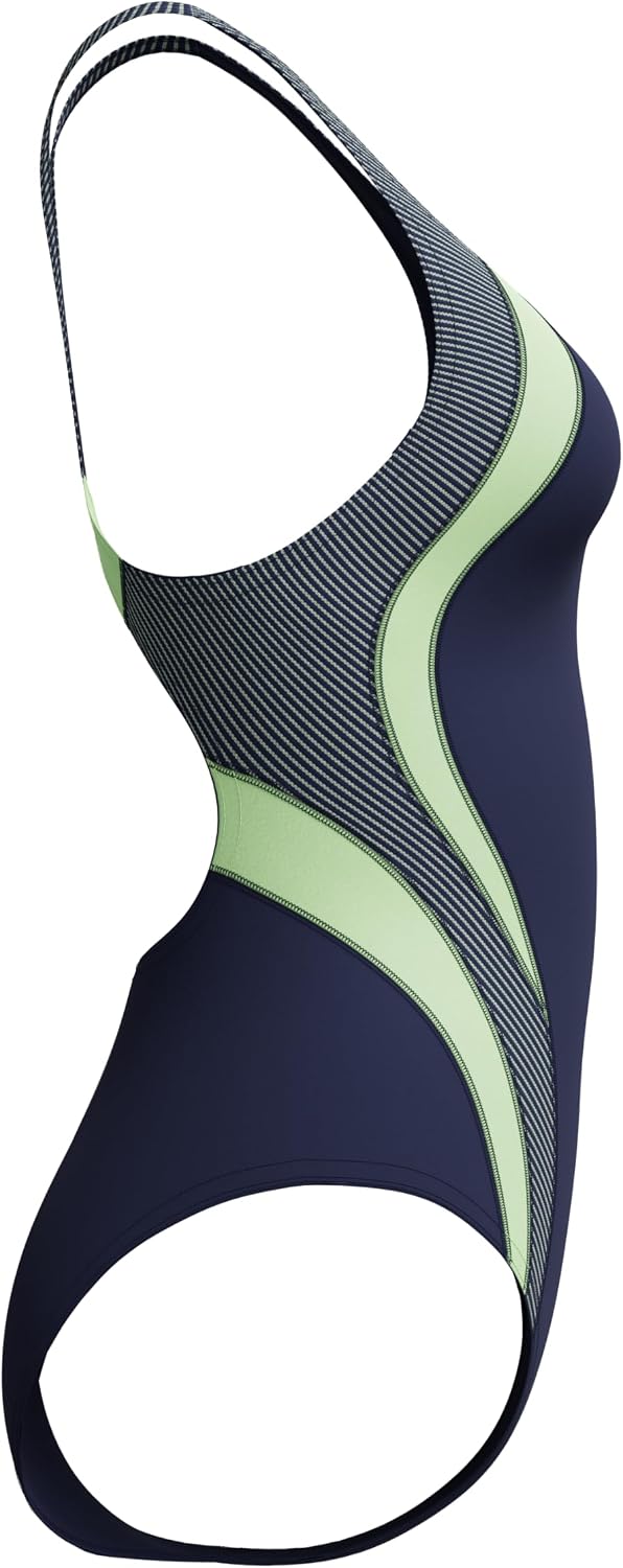Speedo Women's Swimsuit One Piece Creora Highclo Quantum Splice High Cut Solid