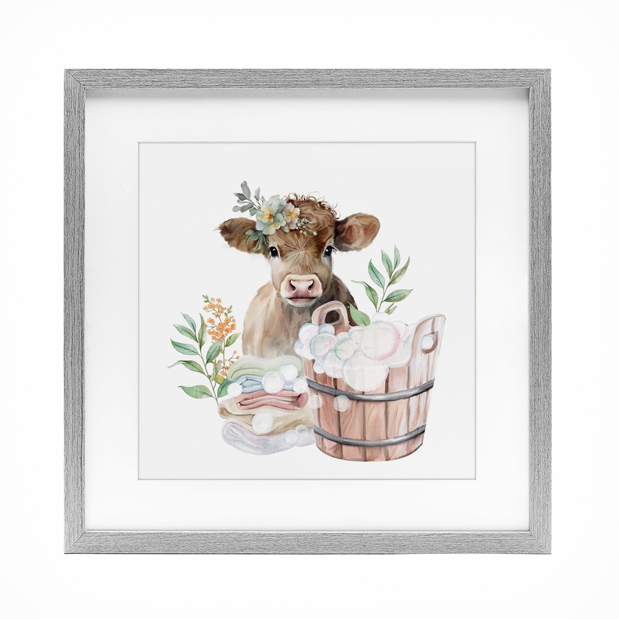 Tableau bébé vache sous verre Stupell Industries pour sublimer un mur vide facilement