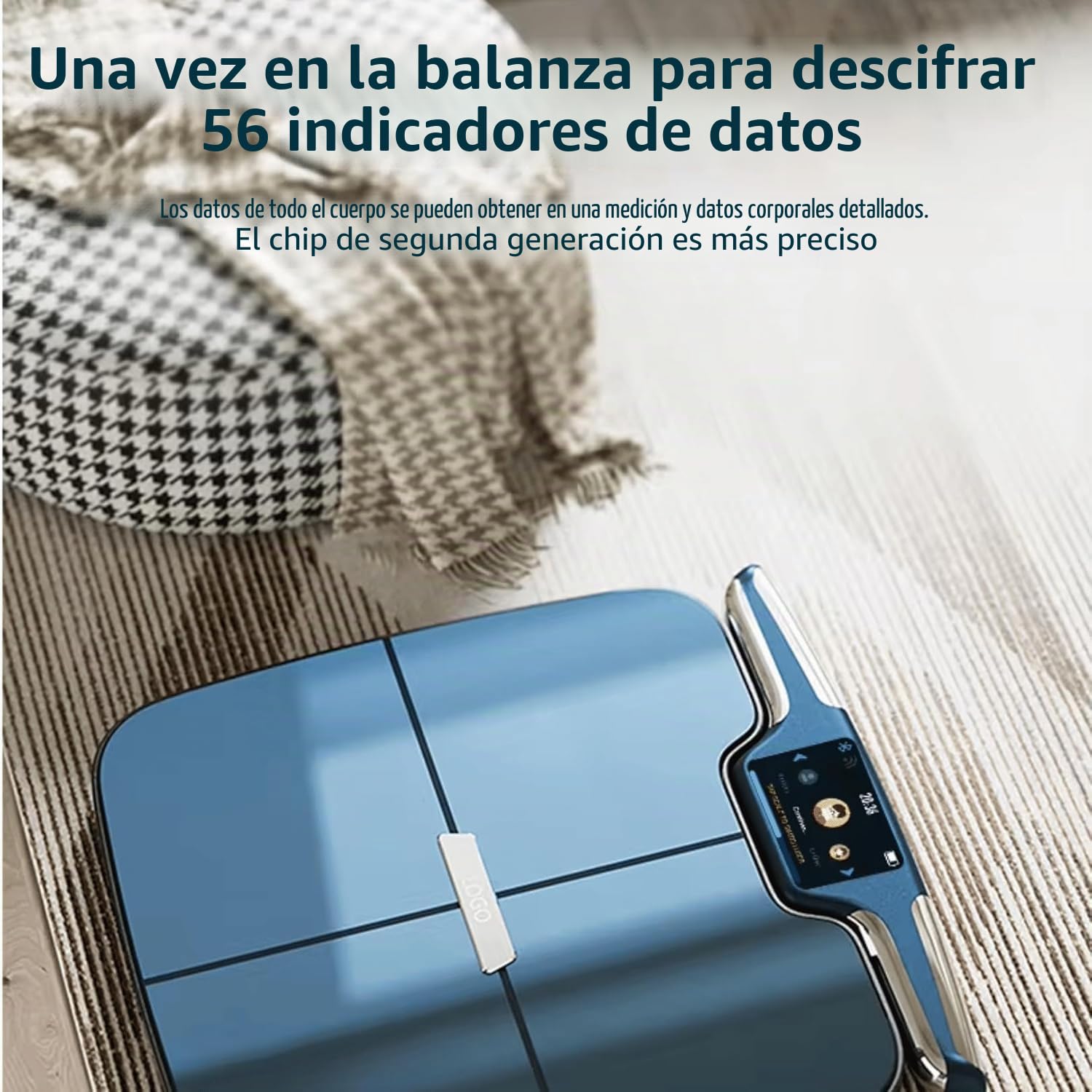 Bascula Grasa Corporal y Muscular Profesional - Impedancimétrica, Análisis Corporal 56 Parámetros con 8 Electrodos, Precisión 0,05 kg, App iOS/Android, Conexión Bluetooth y WiFi - Balanza Precision