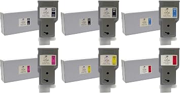 InkOwl Compatible Ink Cartridge Replacement for Canon PFI-206 300ml, 6-Pack for iPF6400, iPF6400SE, iPF6450 Printers